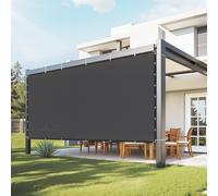 VEVOR Toldo de Sombra 244x366 cm Tela Parasol con Ojales de Acero Inoxidable Red de Sombreado HDPE 140 g/m² Tejido de Protección con 30 Bridas para Exteriores, Patios, Jardines, Terrazas, Negro