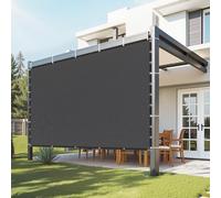 VEVOR Toldo de Sombra 305 x 305 cm Tela Parasol con Ojales de Acero Inoxidable Red de Sombreado HDPE 140 g/m² Tejido de Protección con 30 Bridas para Exteriores, Patios, Jardines, Terrazas, Negro