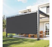 VEVOR Toldo de Sombra 305 x 366 cm Tela Parasol con Ojales de Acero Inoxidable Red de Sombreado HDPE 140 g/m² Tejido de Protección con 30 Bridas para Exteriores, Patios, Jardines, Terrazas, Negro