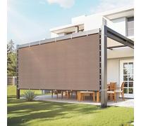 VEVOR Toldo de Sombra 305 x 366 cm Tela Parasol con Ojales de Acero Inoxidable Red de Sombreado HDPE 140 g/m² Tejido de Protección con 30 Bridas para Exteriores, Patios, Jardines, Terrazas, Marrón