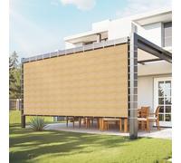 VEVOR Toldo de Sombra 366 x 610 cm Tela Parasol con Ojales de Acero Inoxidable Red de Sombreado HDPE 160 g/m² Tejido de Protección con 30 Bridas para Exteriores, Patios, Jardines, Terrazas, Beige