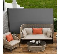 VEVOR Toldo Lateral Retráctil 180x350 cm Valla Divisoria con Pantalla, Gris