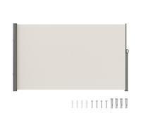 VEVOR Toldo Lateral Retráctil Pantalla de Privacidad al Aire Libre 160x300cm Toldo Lateral contra Viento Impermeable de Poliéster 180g/m² Divisor de Habitación UV 30+ para Patio, Jardín, Balcón, Beige