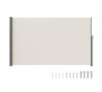 VEVOR Toldo Lateral Retráctil Pantalla de Privacidad al Aire Libre 180x300 cm Toldo Lateral contra Viento Impermeable de Poliéster Divisor de Habitación UV 30+ para Patio, Jardín, Balcón, Beige