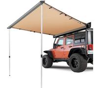VEVOR Toldo para vehículo de 6.5 x 8.5 pies, cubierta de parasol extraíble, PU3000 mm, UV50+, retráctil resistente a la intemperie, toldo lateral de coche para SUV, camping y tierra (accesorios