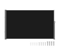 VEVOR Toldo Solar Retráctil, Pantalla de Alta Privacidad 160X300cm, Toldo Lateral de Aluminio Separador Retráctil Terraza para Jardín Patio Negro