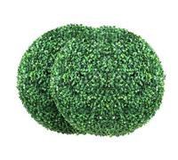 VEVOR Topiario Artificial de Boj 508 mm, Bola de Boj Artificial, 2 Plantas Falsas de PE, 10 Hojas Reemplazables, 2 Luces LED para Decoración de Interiores, Jardín, Terraza, Balcón, Entrada