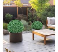 VEVOR Topiario Artificial de Boj Decoración Interior 2 Piezas 508 mm 10 Hojas