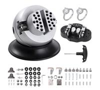 VEVOR Tornillo de Banco de Bolas para Grabador 78 mm, Base Giratoria de 360° Tornillo de Banco, Mandíbula Ajustable con 70 Accesorios, Herramienta de Ajuste de Grabado para Joyería de Precisión