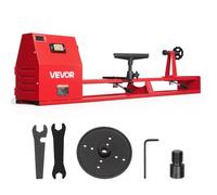 VEVOR Torno de Madera 1/2HP 375W, Torno de Mesa 355x1016 mm, 220V 50Hz, 4 Velocidades (930/1500/2050/2500 RPM), Husillo de Acero, Estable y Duradero, para Bricolaje en Carpintería y Torneado de Madera