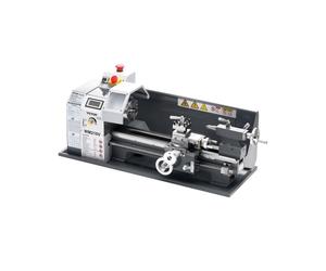 VEVOR Torno de Metal, 210 x 370 mm, Torno de Sobremesa de Precisión, Velocidad Variable de 0 a 2500 RPM, con Husillo de Engranajes de 550 W para Procesar Metales Blandos, Madera y Plásticos