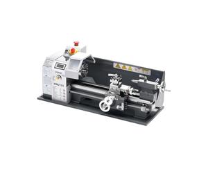 VEVOR Torno de Metal, 210 x 370 mm, Torno de Sobremesa de Precisión, Velocidad Variable de 0 a 2500 RPM, con Husillo de Engranajes de 550 W para Procesar Metales Blandos, Madera y Plásticos