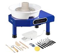 VEVOR Torno para cerámica arcilla con pedal 350 W Diámetro 25 cm Velocidad 60-300 rpm Máquina Rueda de Cerámica DIY Hobbista Control con Pantalla LCD 350W Nivel de ruido dentro de 60dB