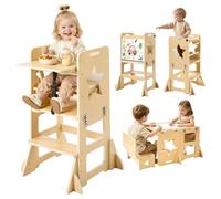 VEVOR Torre de Aprendizaje Montessori de Madera para Niños, 6 en 1