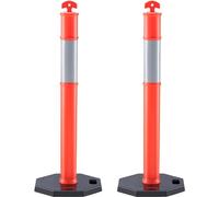 VEVOR Traffic Delineator Post Cones 2 Pack Barrera de Aparcamiento, Red