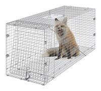 VEVOR Trampa para Animales 1270x508x660mm Jaula Plegable para Trampa para Gatos Alambre Galvanizado sin Crueldad con Asa Trampa para Conejos, Gatos Callejeros, Ardillas, Mapaches, Marmotas, Zarigüeyas