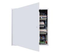 VEVOR Trampilla de Inspección 620x620 mm de Acero Galvanizado, Puerta de Acceso para Paneles de Yeso, con Pestillo de Destornillador, para Instalación de Fontanería y Electricidad en Techos, Blanco