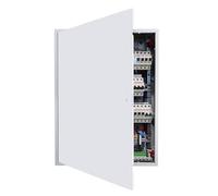 VEVOR Trampilla de Inspección 823x620 mm de Acero Galvanizado, Puerta de Acceso para Paneles de Yeso, con Pestillo de Destornillador, para Instalación de Fontanería y Electricidad en Techos, Blanco