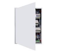 VEVOR Trampilla de Inspección 823x620 mm de Acero Galvanizado, Puerta de Acceso para Paneles de Yeso, con Pestillo de Destornillador, para Instalación de Fontanería y Electricidad en Techos, Blanco