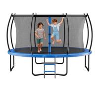 VEVOR Trampolín de Exterior 305 x 236 cm, Cama Elástica Infantil con Red de Protección y Almohadilla Gruesa, Capacidad Máxima de 150 kg, Trampolín al Aire Libre, Regalo de Cumpleaños para Niños