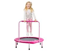 VEVOR Trampolín para Niños para Interiores y Exteriores, Mini Trampolín Plegable con Asa, Trampolín de Rebote para Niños de 3 Años en Adelante, para Niños y Niñas para Divertirse, Rosa, 920 x 805 mm