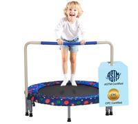 VEVOR Trampolín para Niños para Interiores y Exteriores, Mini Trampolín Plegable con Asa, Trampolín Rebotador para Niños de 3 Años en Adelante, Niños y Niñas para Divertirse, Azul, 955 x 750 mm
