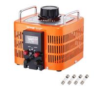 VEVOR Transformador de voltaje variable automático 3000VA, 10A, entrada 230V, salida 0-300V, regulador de voltaje CA 4 fusibles, interruptor de control térmico para oficina industrial en el hogar