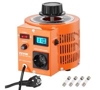 VEVOR Transformador de voltaje variable automático de 1000 VA, 3,3 A, entrada de 230 V, salida de 0-300 V, regulador de voltaje de CA LCD 4 fusibles, interruptor de control térmico para oficina