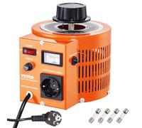 VEVOR Transformador de voltaje variable automático de 1000 VA, 3,3 A, entrada de 230 V, salida de 0-300 V, regulador de voltaje de CA 4 fusibles, interruptor de control térmico para oficina industrial
