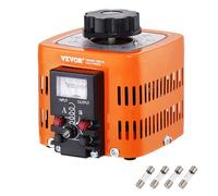 VEVOR Transformador de voltaje variable automático de 500 VA, 1,7 A, entrada de 230 V, salida de 0-300 V, regulador de voltaje de CA 4 fusibles, interruptor de control térmico para oficina industrial