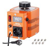 VEVOR Transformador de voltaje variable automático de 500 VA, 1,7 A, entrada de 230 V, salida de 0-300 V, regulador de voltaje de CA 4 fusibles, interruptor de control térmico para oficina industrial