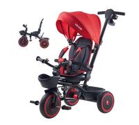 VEVOR Triciclos para Niños de 1 a 5 Años, Triciclo Infantil con Manillar de Empuje para Padres, Capota, Asiento Ajustable, Espacio de Almacenamiento, Cuadro de Acero al Carbono, Rosa y Negro