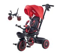 VEVOR Triciclos para Niños de 1 a 5 Años, Triciclo Infantil con Manillar de Empuje para Padres, Capota, Asiento Ajustable, Espacio de Almacenamiento, Cuadro de Acero al Carbono, Rosa y Negro