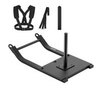 VEVOR Trineo de Pesas de Acero Q235, Trineo de Entrenamiento de Fuerza para Mejorar la Velocidad en Ejercicios Atléticos, Equipo de Fitness con Arnés, Compatible con Discos de 25/51 mm, Negro