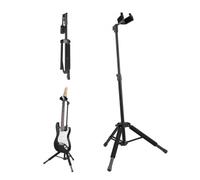 VEVOR Soporte para Trípode de Guitarra con Bloqueo Automático por Gravedad, Carga de 15 kg, Soporte Plegable para Guitarra con Altura Ajustable de 900-1200 mm para Guitarra, Acústica Eléctrica Bajo