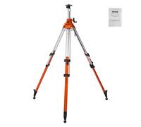 Trípode para nivel láser VEVOR, montaje con rosca de 5/8"-11, ajuste de altura de 45,07 a 114,37 pulgadas, trípode de medición resistente, con burbuja de nivel y limitador de difusión, pies antidesliz