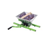 VEVOR Triturador de Frutas y Manzanas 7 L, Molinillo Manual Grande, Raspador de Frutas Acero Inoxidable para Prensar Vino, Sidra, Manzanas y Uvas, con Mango de Rodillo, Verde, 570 x 510 x 260 mm