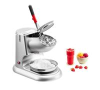VEVOR Trituradora de Hielo Eléctrica 100 kg/h con 4 Cuchillas, para Granizados, de Acero Inoxidable, con Recipiente y Tapa, 2000 RPM, para Uso Doméstico y Comercial, Plata, 390 x 225 x 295 mm