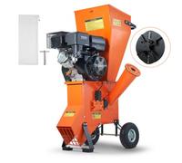 VEVOR Trituradora de Madera Robusto Motor de Gasolina 8,6 kW Tolva Lateral 17 cm 420 cc Trituración de Madera Rápida Trituradora Compacta de Acero para Bosques, Jardines, Paisajismo, 87x73x136 cm