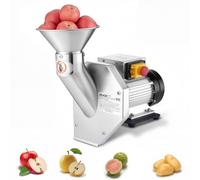 VEVOR Trituradora Eléctrica de Frutas 550 W, Máquina Trituradora de Manzanas de Sobremesa de Acero Inoxidable, para Manzanas Enteras de hasta 70 mm de Diámetro, para Pera, Piña, Zanahoria, Patata