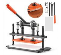 VEVOR Troqueladora Manual de Cuero 260 x 150 mm Máquina de Corte para Cuero, Cortadora para Bricolaje Taller Fábrica, Fuerza de Presión 1,5 T, Carrera Ajustable 12 mm, Troquelado para Tela Papel Goma