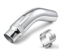 VEVOR Tubo de Escape con Pieza Angular, Entrada de 101,6 mm, Salida de 127 mm, Longitud Total de 584 mm, Tubo de Escape Curvado hacia Abajo con Abrazadera para Camiones, Sedanes, Deportivos y SUV