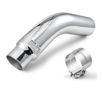 VEVOR Tubo de Escape con Pieza Angular, Entrada de 101,6 mm, Salida de 127 mm, Longitud Total de 584 mm, Tubo de Escape Curvado hacia Abajo con Abrazadera para Camiones, Sedanes, Deportivos y SUV