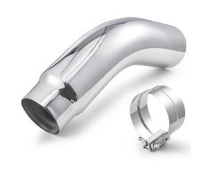 VEVOR Tubo de Escape con Pieza Angular, Entrada de 127 mm, Salida de 152 mm, Longitud Total de 584 mm, Tubo de Escape Curvado hacia Abajo con Abrazadera para Camiones, Sedanes, Deportivos y SUV