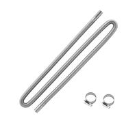 VEVOR Tubo de Escape para Calentador de Estacionamiento, con 2 Abrazaderas, Acero Inoxidable, con Sección Transversal de Φ 25 mm para Calentadores Diésel de 2/5/8 kW, Φ 25 x 1980 mm, 1 ud, Plata