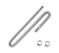 VEVOR Tubo de Escape para Calentador de Estacionamiento Flexible, con 2 Abrazaderas, Acero Inoxidable, con Sección Transversal para Calentadores Diésel de 2/5/8 kW, Φ 25 x 1190 mm, 1 ud, Plata