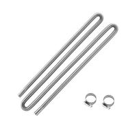 VEVOR Tubo de Escape para Calentador de Estacionamiento Flexible, con 2 Abrazaderas, Acero Inoxidable con Sección Transversal para Calentadores Diésel de 2 /5/8 kW, Φ 25 x 3000 mm, 1 ud, Plata