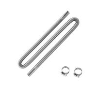 VEVOR Tubo de Escape para Calentador de Estacionamiento, Manguera de Escape para Calentador Diésel 2/5/8 kW de Coche con 2 Abrazaderas, Acero Inoxidable, con Sección Transversal, Φ 25 x 1490 mm