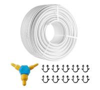 VEVOR Tubo PEX AL PEX para Calefacción por Suelo Radiante Rollo de 100m Tubo Compuesto de Aluminio y Plástico Φ 16mm Espesor de 2 mm con Barrera de Oxígeno para Gas, Agua Fría y Caliente de Hogar