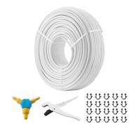 VEVOR Tubo PEX AL PEX para Calefacción por Suelo Radiante Rollo de 200m Tubo Compuesto de Aluminio y Plástico Φ 16mm Espesor de 2 mm Tubo con Barrera de Oxígeno para Gas, Agua Fría y Caliente de Hogar